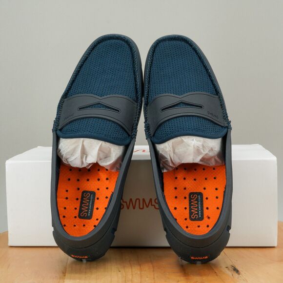 Swims Penny Men's Size 8 Shoes Navy Blue Loafer Slip-On Moc Toe Casual Shoe - Picture 5 of 8